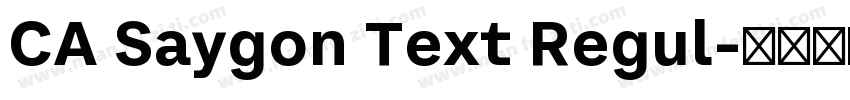 CA Saygon Text Regul字体转换